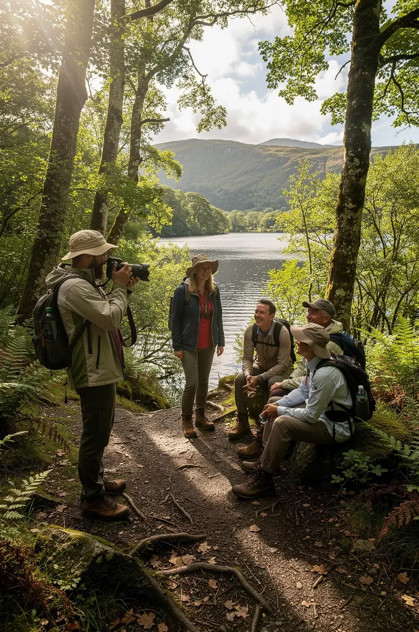 Mindful travel journey through serene European landscapes.